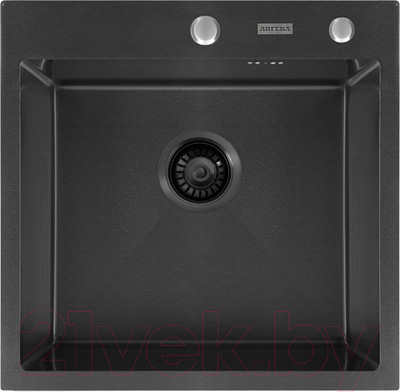 Мойка кухонная Arfeka Eco AR PVD Nano 50x50 (черный)