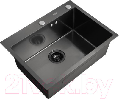 Мойка кухонная Arfeka Eco AR PVD Nano 60x50 (черный)
