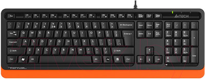 Клавиатура A4Tech Fstyler FKS10 (черный/оранжевый)