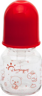 Бутылочка для кормления Sun Delight Стеклянная / 31075 (60мл, розовый)