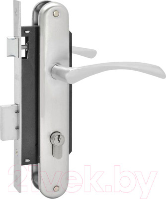 Замок врезной Нора-М N100-85 К / 8228 (матовый никель)