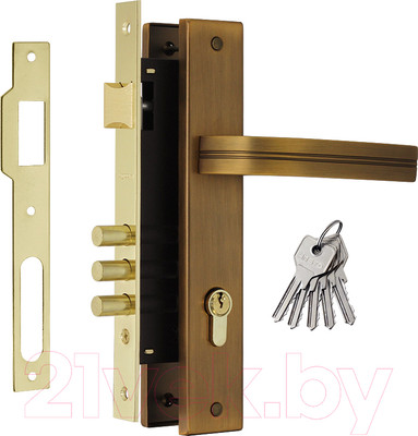 Замок врезной Нора-М N106-85 M / 16192 (матовый кофе)