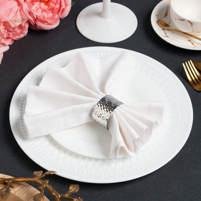 Набор сервировочных салфеток Этель White Pleasure / 7675074 (2шт, с кольцами)