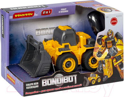 Игрушка-конструктор Bondibon Колесный бульдозер-робот / ВВ5973