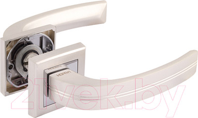 Ручка дверная Нора-М AL 106К (белый жемчуг)
