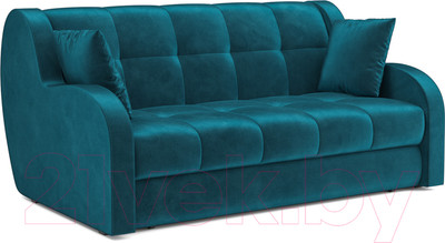 Диван Mebel-Ars Аккордеон Барон (бархат сине-зеленый Star Velvet 43 Black Green)