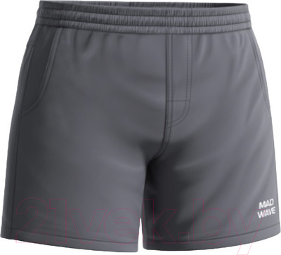Шорты для плавания Mad Wave Solids II (L, серый)