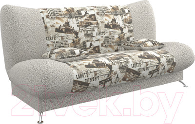 Диван Mebel-Ars Лодочка (газета коричневый)