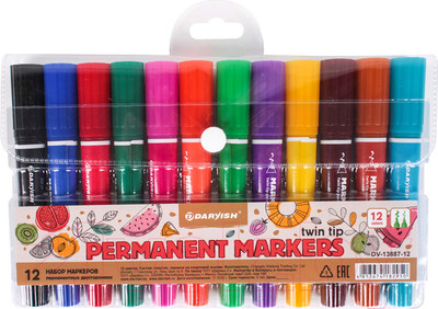 Набор маркеров Darvish DV-13887-12 (12цв)