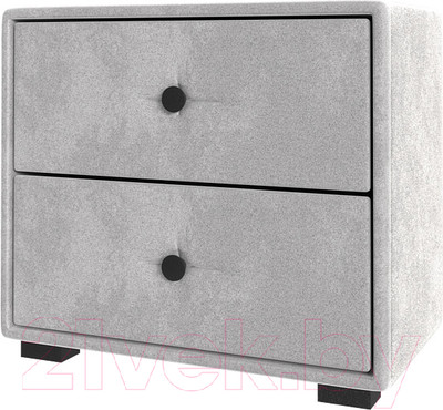 Прикроватная тумба НК Мебель Tango / 72307345 (велюр светло-серый)
