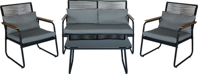 Комплект садовой мебели Garden Story Амелия / GS012 (черный/серый)