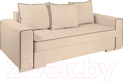 Диван KRONES Цезарь 4 (велюр бежевый/коричневый)