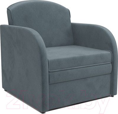 Кресло-кровать Mebel-Ars Малютка (велюр серо-синий HB-178 26)