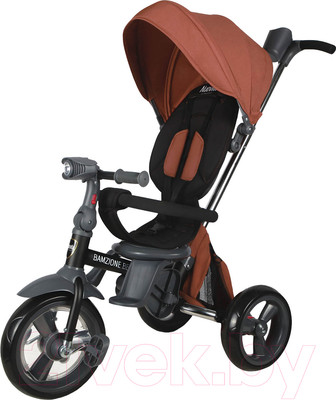 Трехколесный велосипед с ручкой Nuovita Bamzione BE1 (терракотовый)