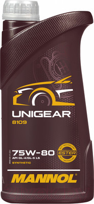 Трансмиссионное масло Mannol Unigear 75W80 GL-4/GL-5 LS / MN8109-1 (1л)