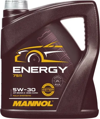 Моторное масло Mannol Energy 5W30 API SL A3/B3 / MN7511-3+1 (4л)