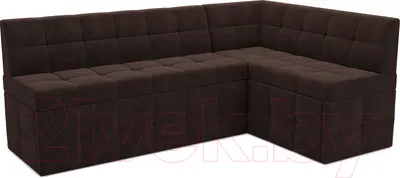 Уголок кухонный мягкий Mebel-Ars Атлантис правый 212x84x135 (велюр молочный шоколад НВ-178 13)