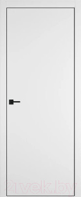 Дверь межкомнатная URBAN Z зпп Eclipse зпз 196 60x200 (Emalex Ice/Black Edge)