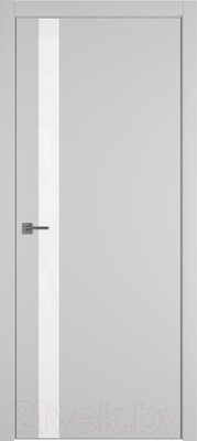 Дверь межкомнатная URBAN 1 SV зпп Eclipse зпз 196 60x200 (Emalex Ice/Silver Edge/белый лак)