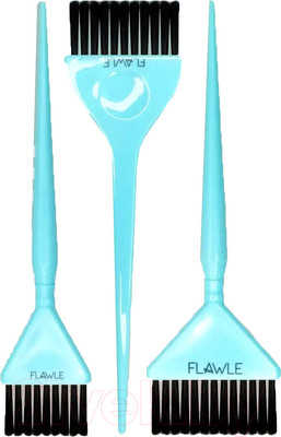 Набор кистей для окрашивания волос Flawle 1.501.01 (3шт, голубой)