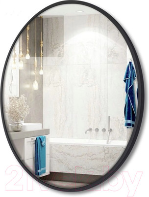 Зеркало Emze Color Round D90 / COLOR.90.90.CHE (черный)