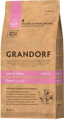 Сухой корм для собак Grandorf Dog Puppy Lamb & Turkey (10кг)