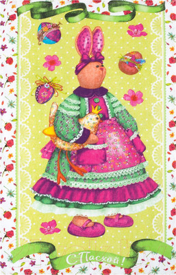 Полотенце Доляна Пасхальный зайчик 35х60 / 4017262