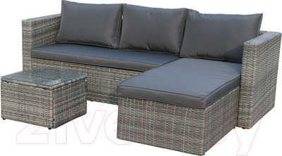 Комплект садовой мебели Garden Story Окланд / GS004 (ротанг серый/серый)