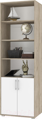 Стеллаж Modern Оливия О21 (серый дуб/белый)