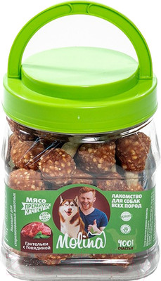 Лакомство для собак Molina Гантельки с говядиной / 7520 (400г)