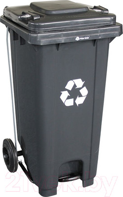 Контейнер для мусора Merida KJS412 (120л, серый)