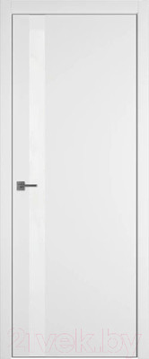 Дверь межкомнатная URBAN 1 SV зпп Eclipse зпз 196 80x200 (Emalex Ice/Silver Edge/белый лак)