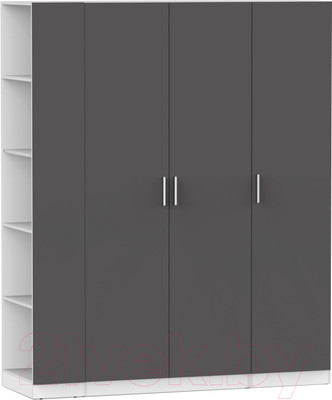 Шкаф Интермебель Марсель-24 / МР 01-24 (графит серый)