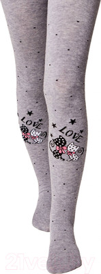 Колготки детские Брестские School 3280 рис.1010 (р.128-134, серый меланж)