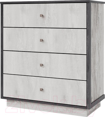 Комод Мебель-КМК Тиффани 0880.4 (бетон пайн светлый/дуб шале графит)