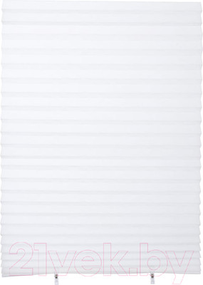 Штора-плиссе Рыжий кот Skandi Самоклеящаяся 90x180 / 105045 (белый)