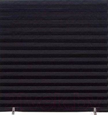 Штора-плиссе Рыжий кот Skandi Самоклеящаяся 90x180 / 105047 (черный)