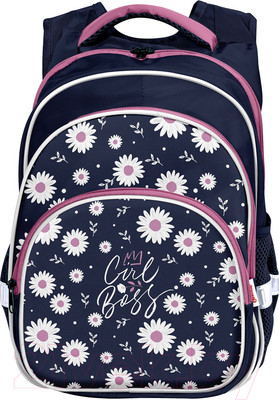 Школьный рюкзак Creativiki Ромашки / РКРЖК-Р (синий)