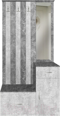 Секция в прихожую Артём-Мебель ДСП СН-100.00 (бетон спаркс лайт/бетон спаркс)