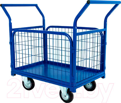 Тележка платформенная TOR ТП-2С 600x900 с бортами / 1012414 (колеса 160мм)