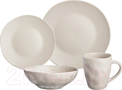 Набор столовой посуды Bronco Shadow / 577-179 (16пр, бежевый)