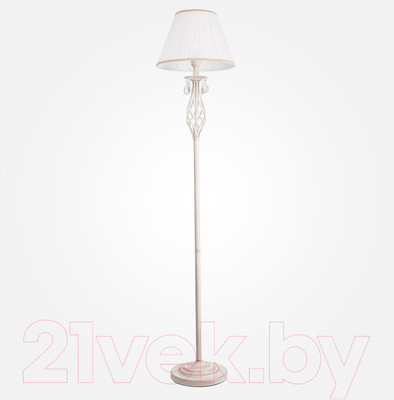 Торшер Евросвет Amelia 10073/1 (бело-золотой/прозрачный хрусталь)