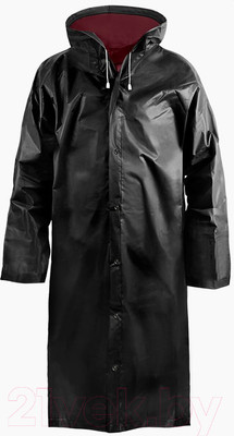 Дождевик Komfi Двухслойный ПВХ с капюшоном 150мк / STRBL1 (черный)