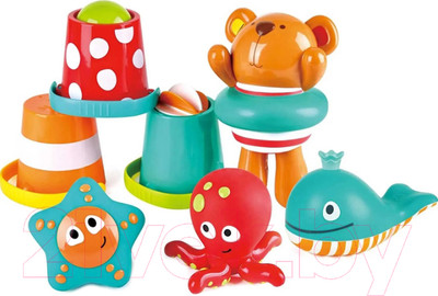 Набор игрушек для ванной Hape Ай-да, купаться! / E0220_HP