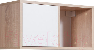 Полка Мебель-Класс Куб-3 (белый/дуб сонома)