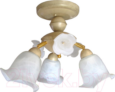 Люстра Элетех Кувшинка 131 НПБ 01-3х60-146 Е27 / 1005403778 (бежевый/золото)