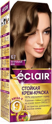 Крем-краска для волос Eclair 6.7 (натуральный кофе)
