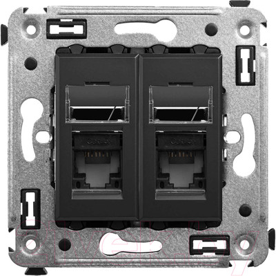 Розетка DKC Avanti RJ-45 / 4412464 (черный матовый)