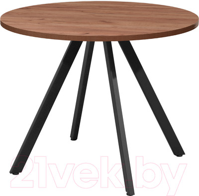 Обеденный стол Millwood Олесунн D900 (дуб табачный Craft/металл черный)