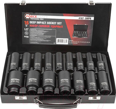 Набор головок слесарных ForceKraft FK-4167-5MPB (54560)